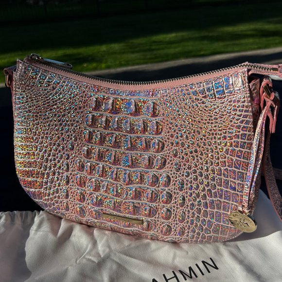 Brahmin Pink Iridescent Crossbody Bag - Picture 2 of 7